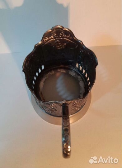 Подстаканник Россия, штурвал, якорь, морской флот