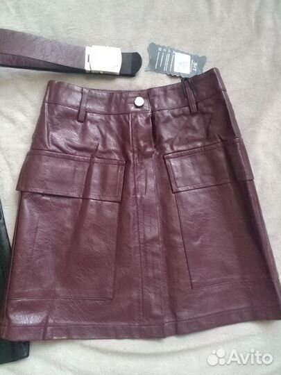Кожаная юбка новая