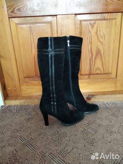 Сапоги женские зимние замшевые