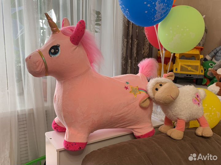 Лошадка прыгалка новая со звуком,чехол сьемный
