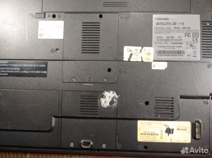 Ноутбук toshiba satellite l30-113