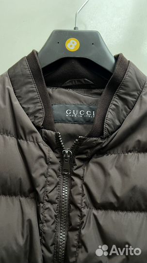 Куртка бомбер пуховик мужская gucci 50