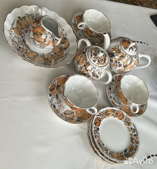Чайный сервиз лфз СССР золотая осень