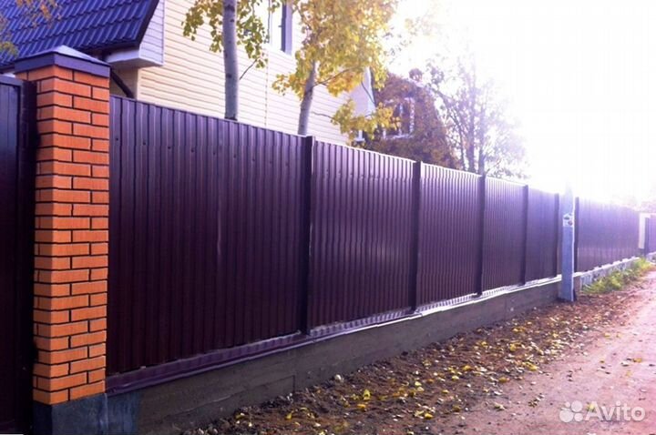 Забор из профнастила