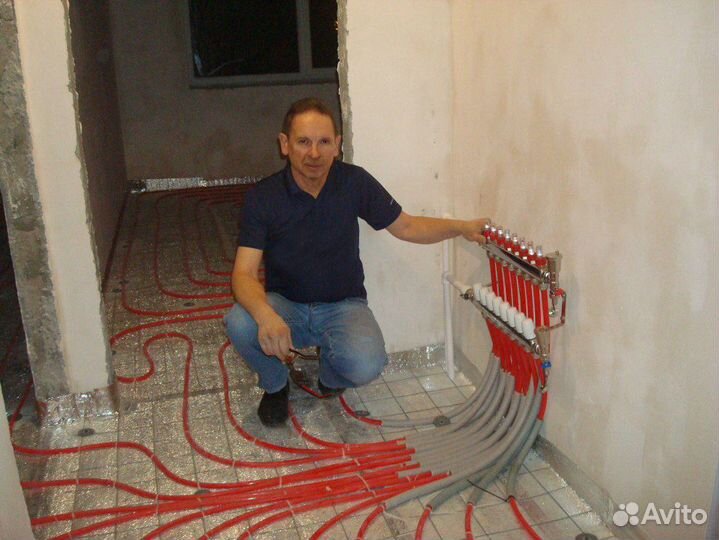 Монтаж батарей, Отопление, Тёплый пол, Все районы