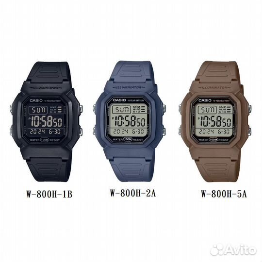 Оригинальные часы Casio Collection W-800H-2A