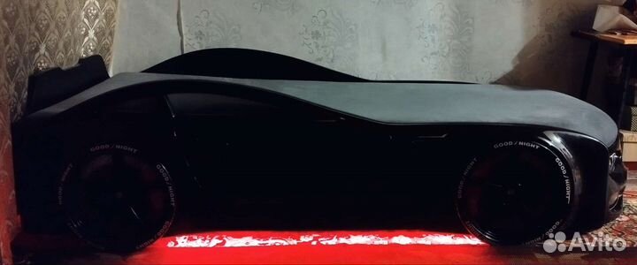 Детская кровать машина Мерседес 3D с подсветкой