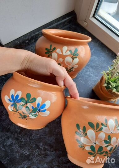 Набор керамических горшков