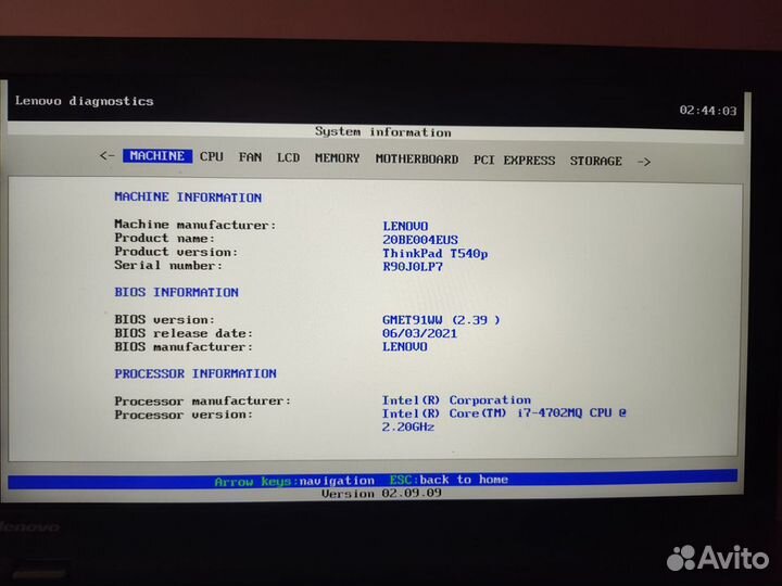 Lenovo thinkpad t540p i7