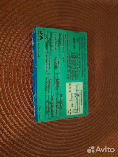 Аудиокассета кассета sony EF 90 запечатанная