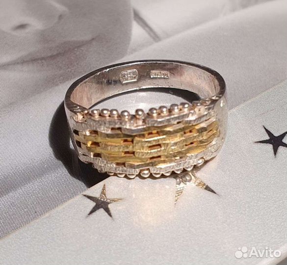 Кольцо серебро Milor Италия винтаж СССР