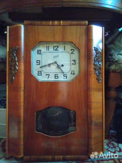 Часы настенные старинные, СССР, 1950-х, раритет
