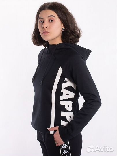 Женская толстовка/свитшот Kappa Hoodie Black