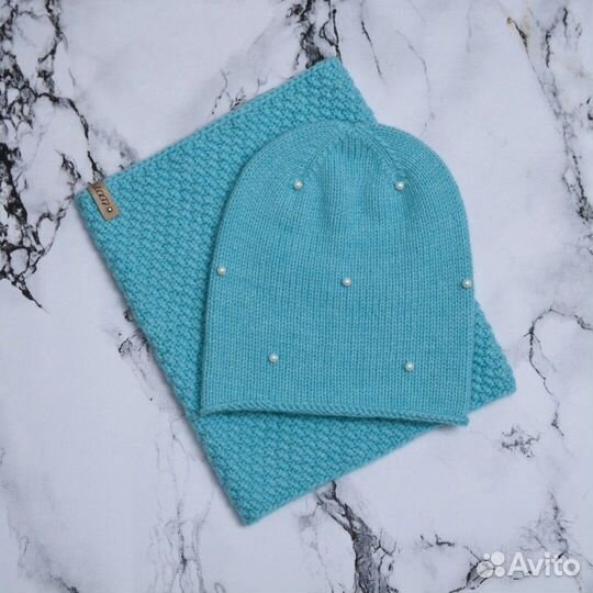 Шапка со снудом для девочки осень