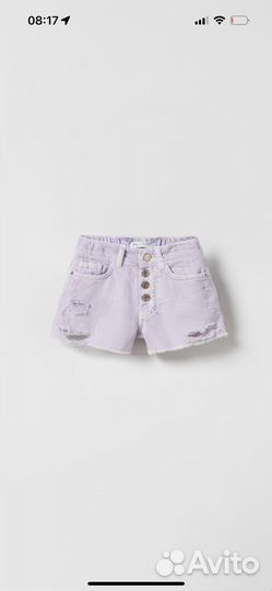 Джинсовые шорты zara для девочки 134 140 152 164