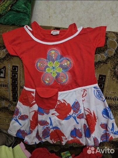 Пакет новой одежды для девочки 2-5лет