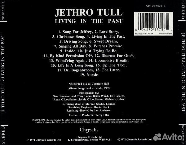 Jethro Tull - Living In The Past (CD)