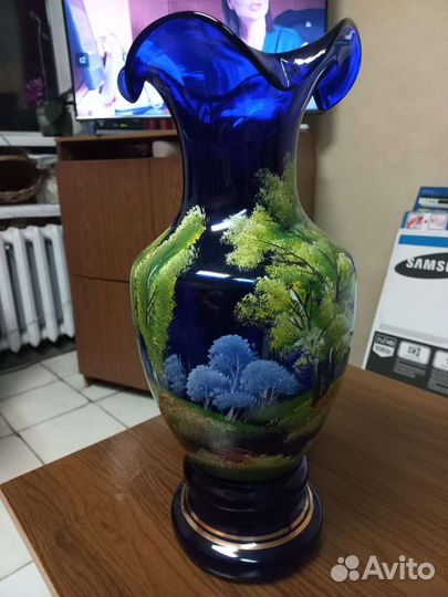 Ваза цветное стекло