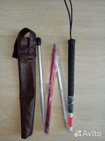 Трость тактильная для ходьбы телескопическая