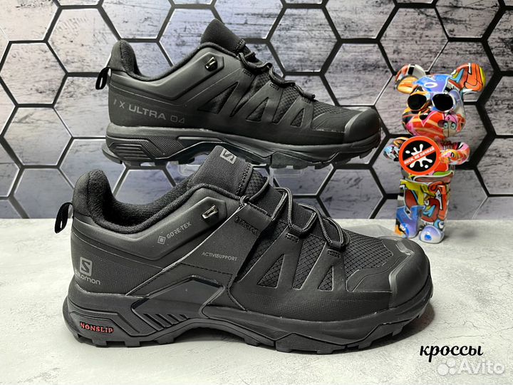 Кроссовки Salomon Ultra 04 черные термо