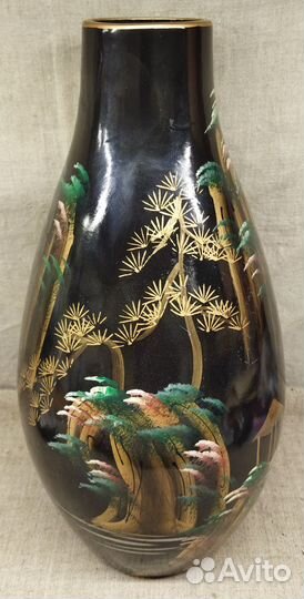 Ваза. Китайская природа. Керамика фарфор 30 см