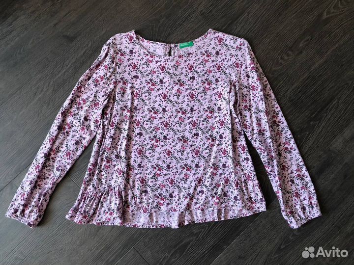 Розовый джемпер с цветочным принтом для девочки