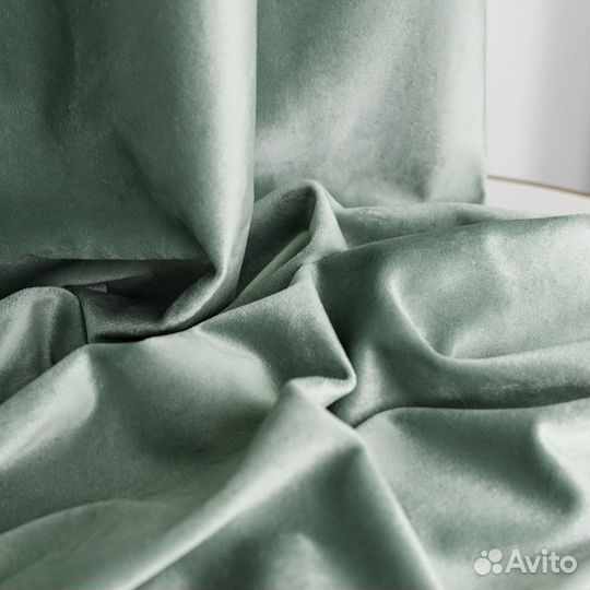 Шторы бархат Беллиссимо шалфей