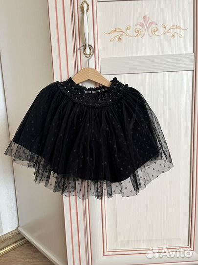 Юбка для девочки нарядная 110-116 черная