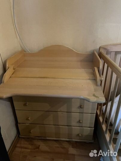 Детская кроватка+комод