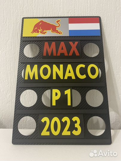 Формула 1. Мини-pit board команды Red Bull Racing