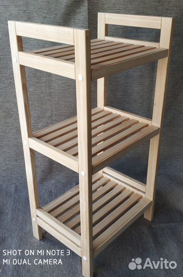 Этажерка деревянная на колесиках, напольна не IKEA