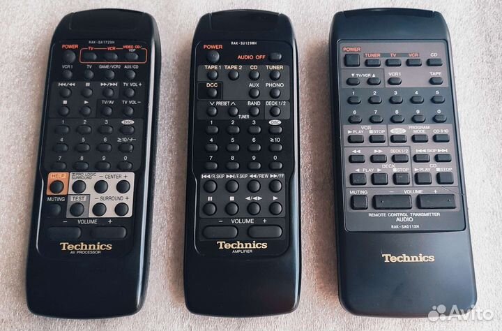 Пульты Sony, Technics