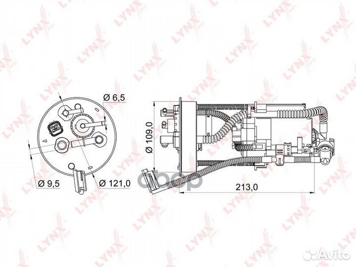 Фильтр топливный LF955M lynxauto
