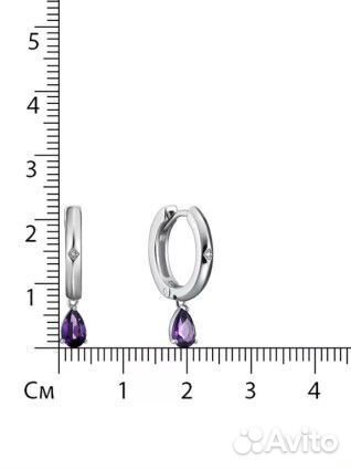 Серебряные серьги с аметистами