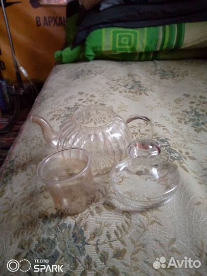 Чайник заварочный прозрачный с колбой внутри