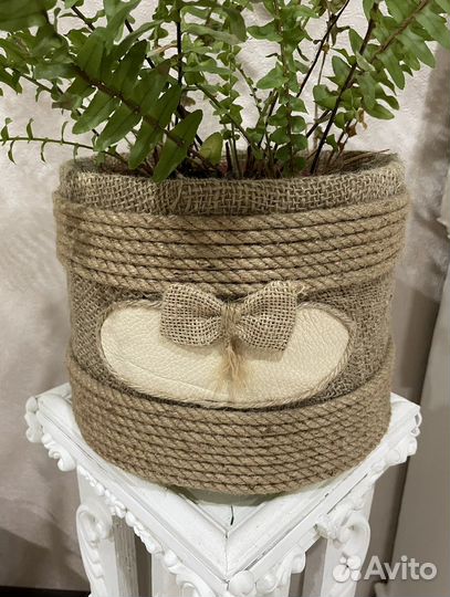 Корзинка из джута