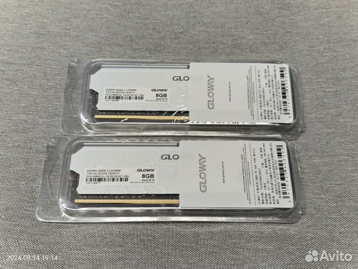 Gloway DDR4 16 Gb (2*8) 3200 CL18, новая