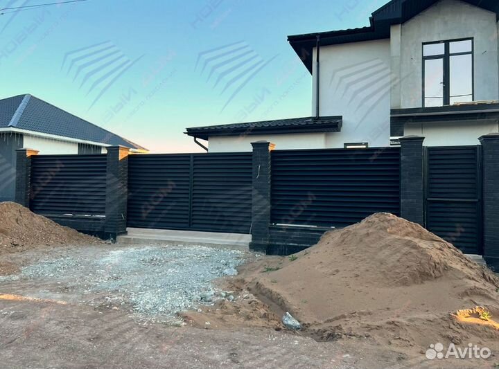 Забор жалюзи из металла