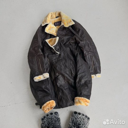 Винтажные кожаные дублёнки