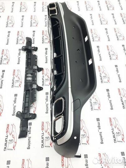 Диффузор с насадками 63 AMG на GLC-Coupe c253 рест