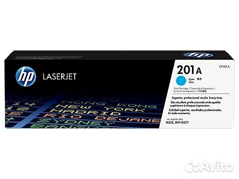 Картридж лазерный HP 201A CF401A голубой (1400стр