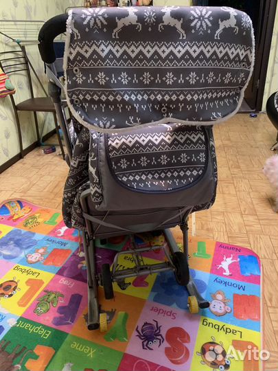 Зимняя детская коляска санки