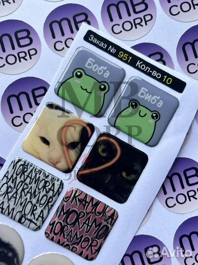 3D стикеры на заказ для логотипов и брендинга