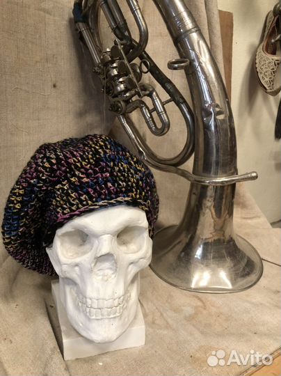 Берет хендмейд, теплый