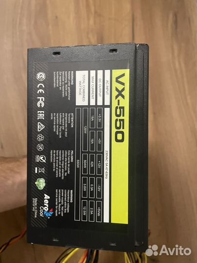 Блок питания aerocool vx 550w
