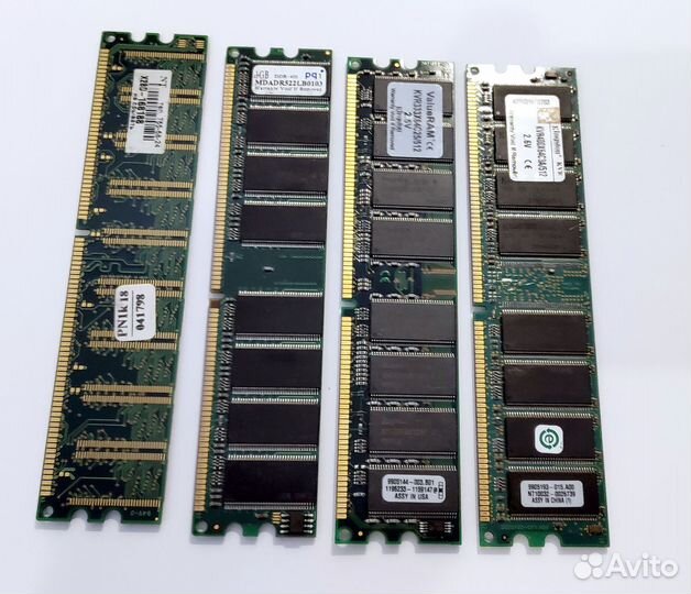 Оперативная память dimm DDR1 разная