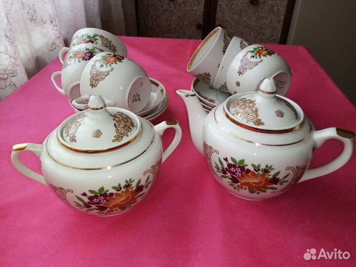 Чайный сервиз новый СССР Вербилки винтаж