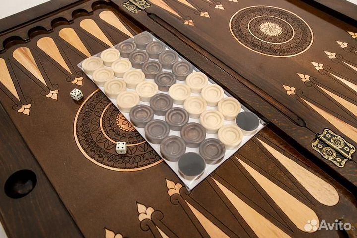 Нарды и шашки резные Гордый олень 62 х 61 см бук Армения 62542