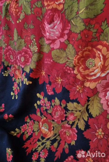 Раритет. СССР. Шаль Шерстяная Павлопосадская