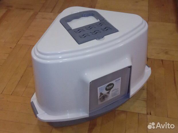 Лоток туалет домик закрытый угловой для животных